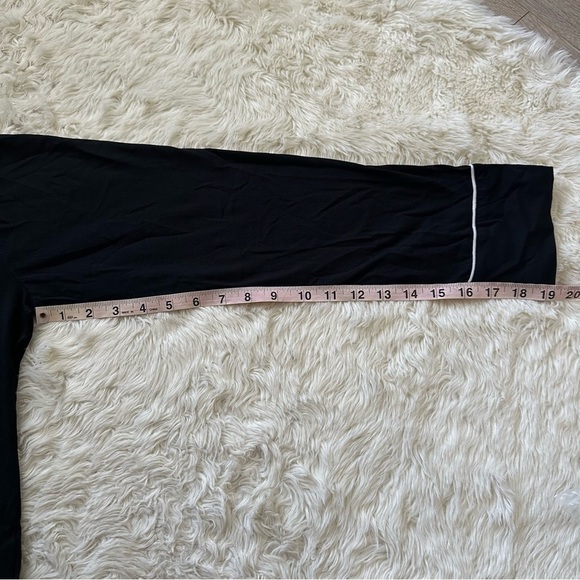 J. Crew Factory Pajama Top Petite Long Sleeve Knit Black White Trim SP NWT New - Picture 10 of 10